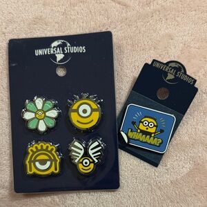 Universal Studios Minions Pin Set - Yellow, Green, and Blue